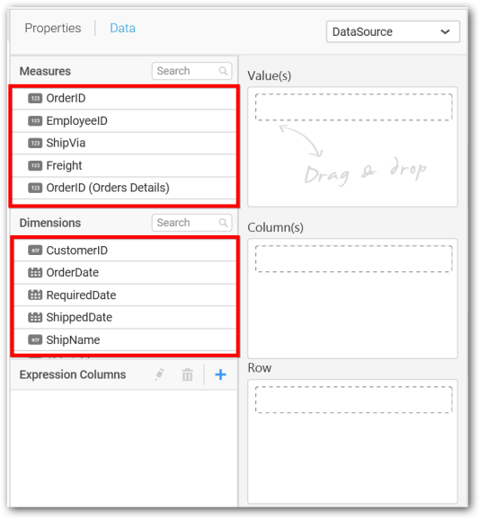 Data pane