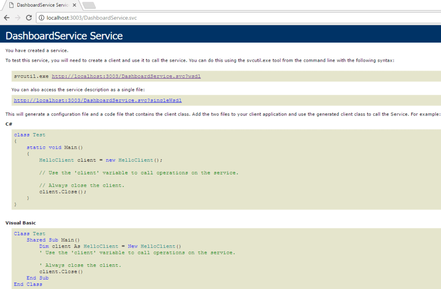 Dashboardservice