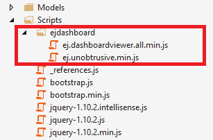 Scripts view in Solution Explorer