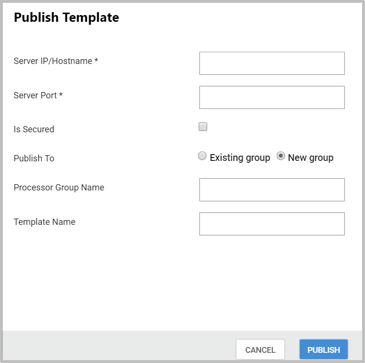 Publish Selected component