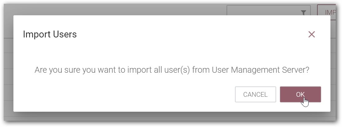 Import users dialog