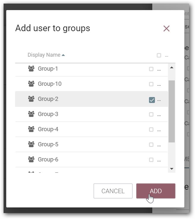 Add To Group dialog