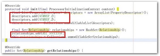 Setting description on init function
