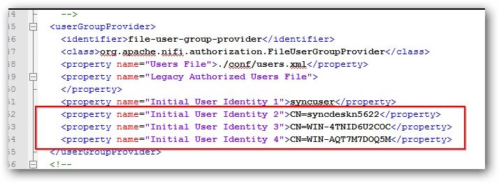 Add initial user identity in Data Integration Application