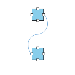 Control points maintaining symmetric distance during interaction