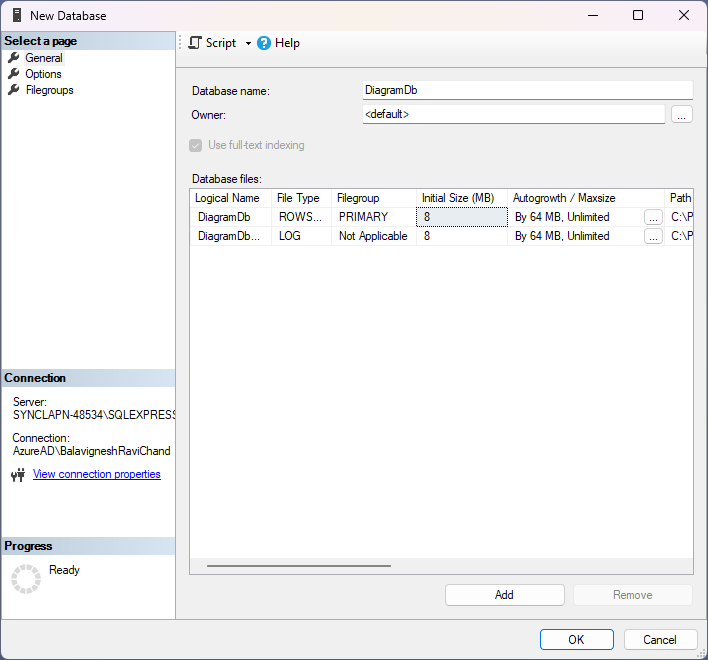 Creating the Database