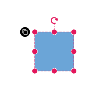 User handle aligned to left side at top position