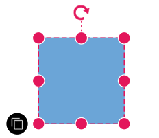 User handle aligned to left side at bottom position