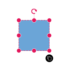 User handle aligned to bottom side at right position