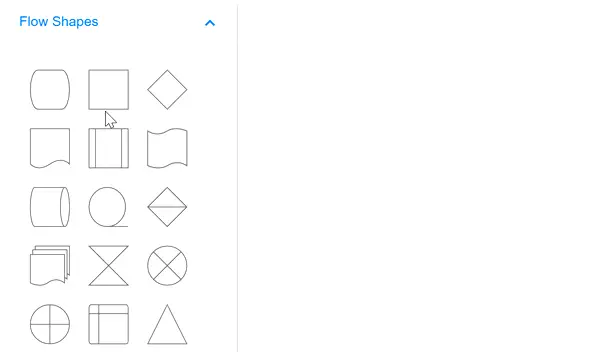 Adding nodes from the symbol palette in Blazor Diagram