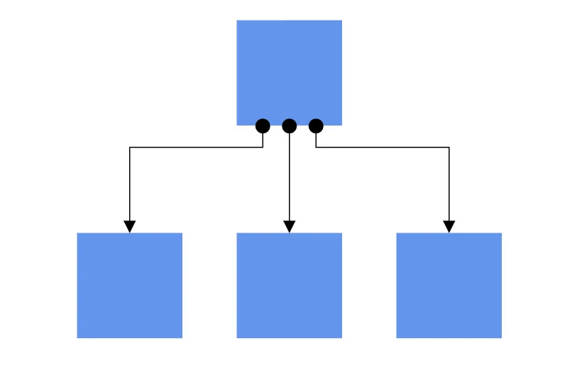Port rendered on a node in Blazor Diagram