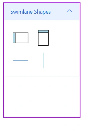 Swimlane SymbolPalette Shapes