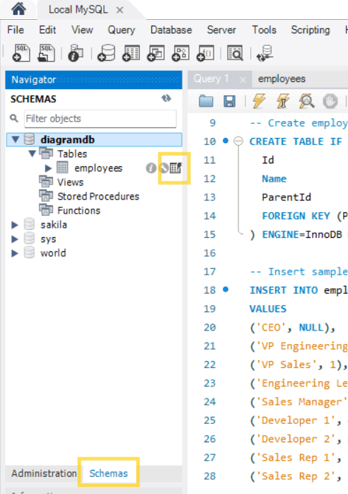 Describe-MySQL-Table