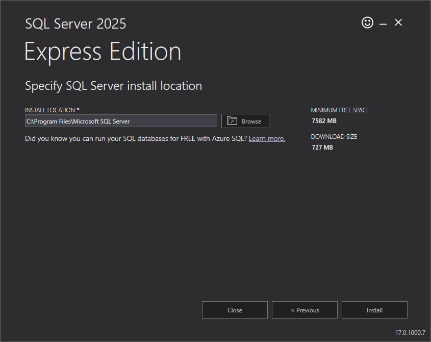 Select Installation Location