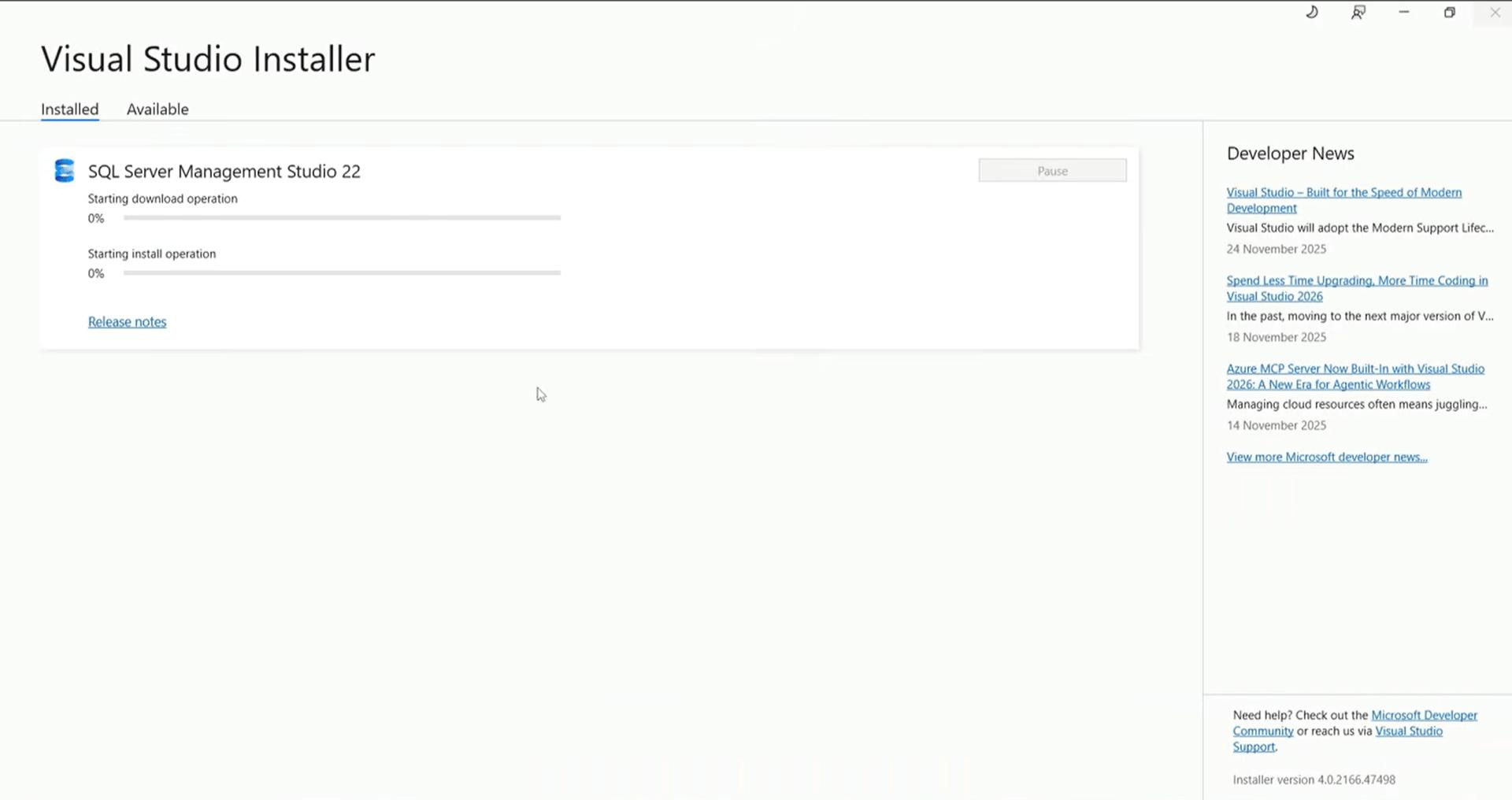 Visual Studio Installer