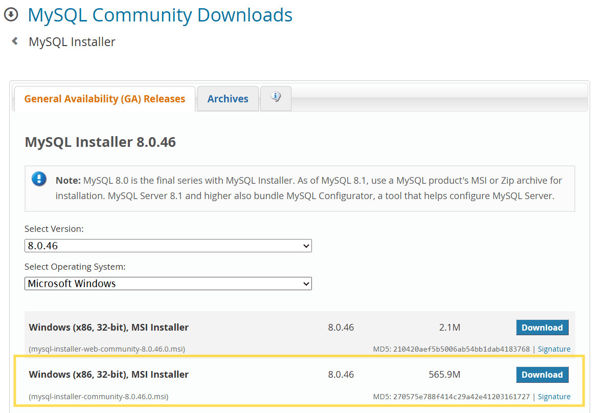 MySQL Installer