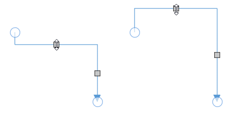 orthogonal connector with segment thumbs