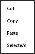 Context menu