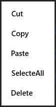 Custom context menu