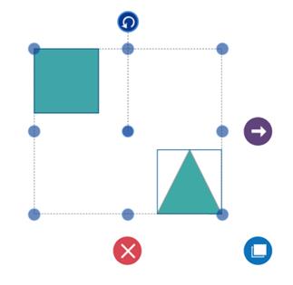 Single selection container for multiple elements