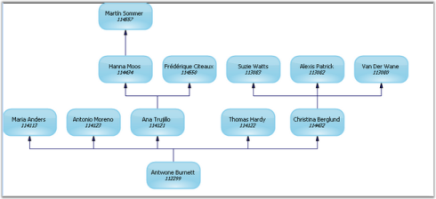 OrgChart Layout Manager Bottom-Top