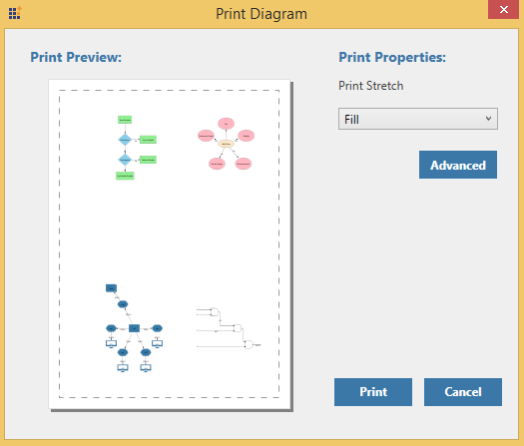 WPF Diagram displays Classic Print Preview