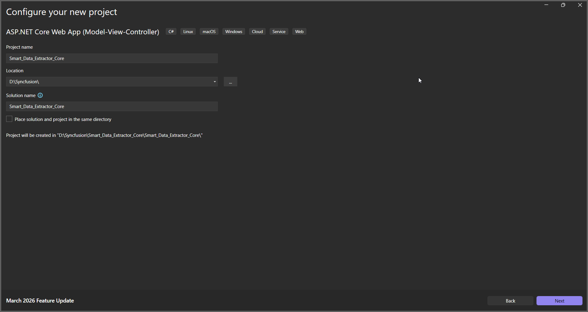 Select Web Application pattern