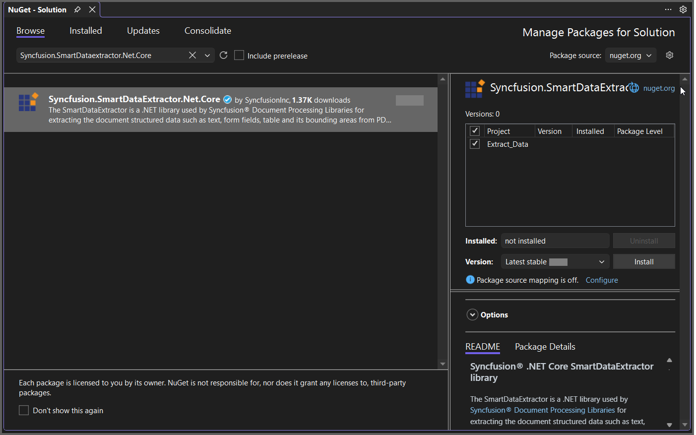 NET Core NuGet package