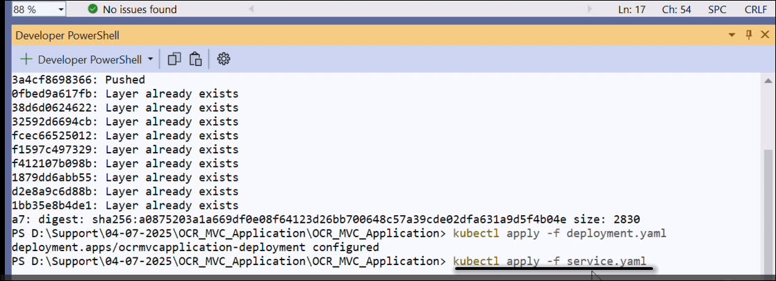 Apply commands in docker file