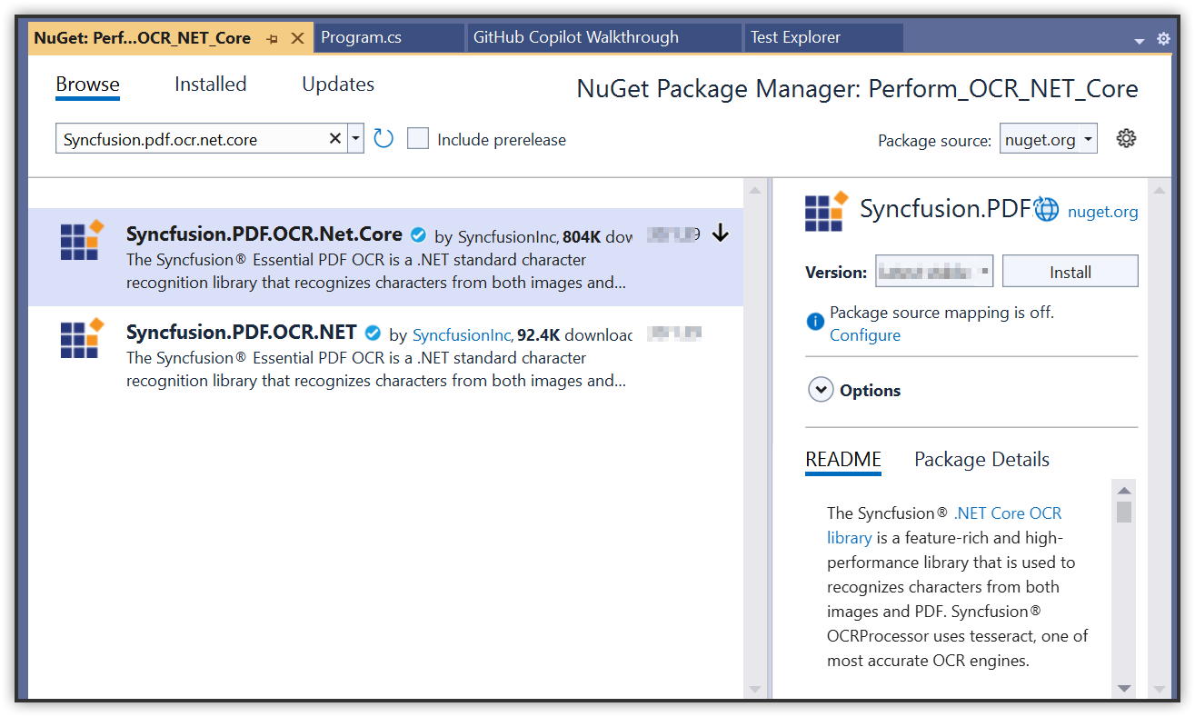 PDF OCR ASP.NET Core NuGet package