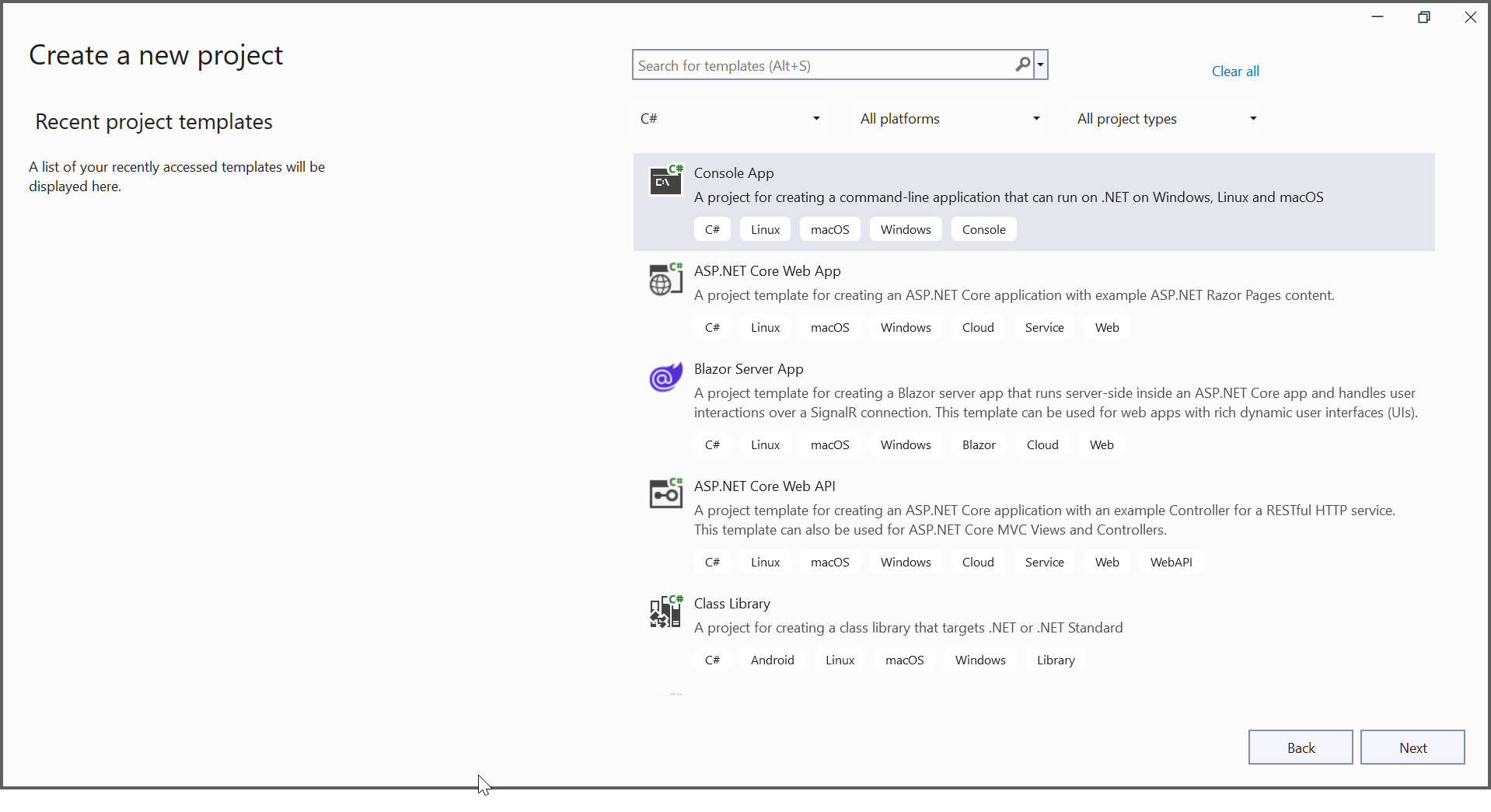Create .NET console Step1