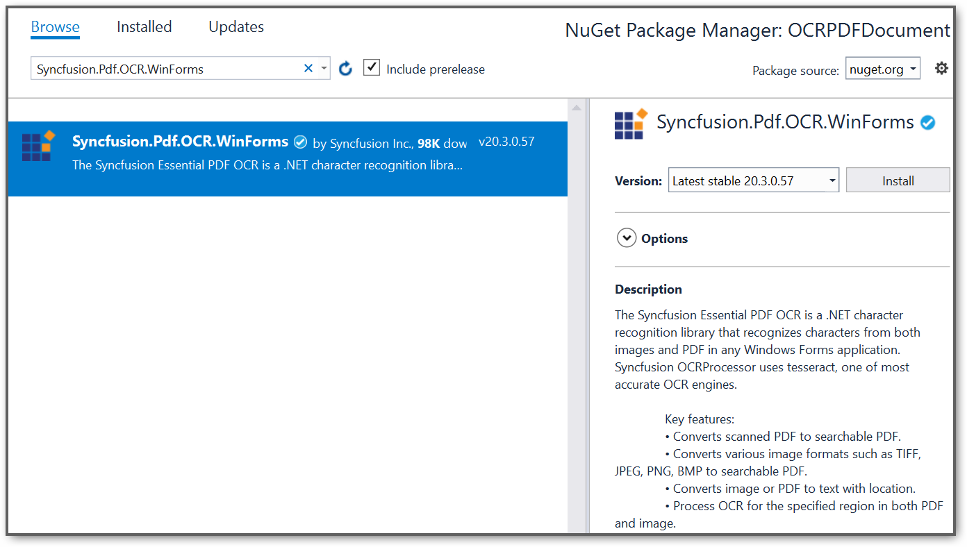 Install NuGet