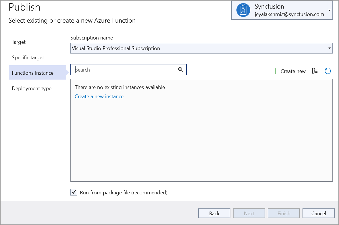 Click create new option