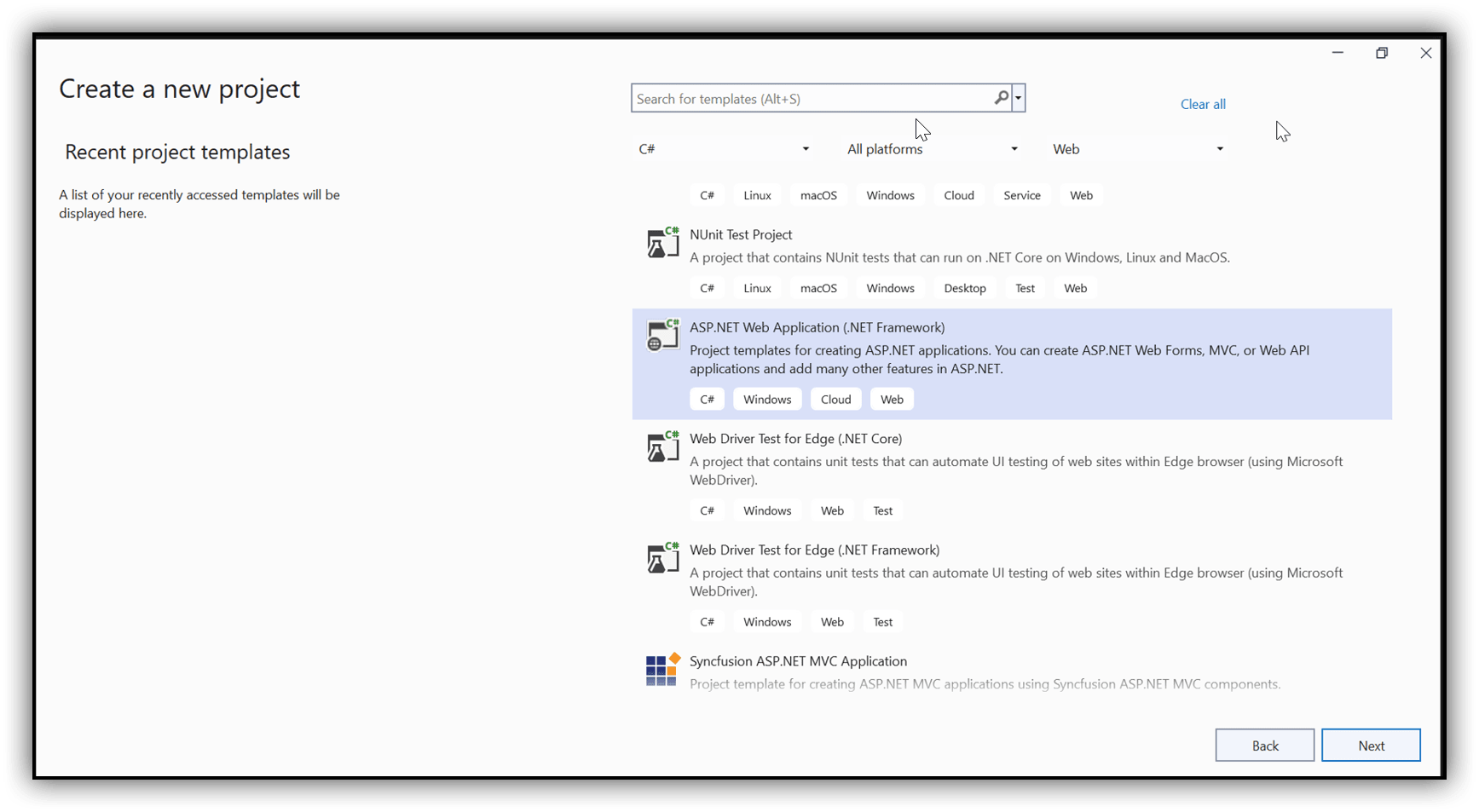 ASP.NET MVC application creation
