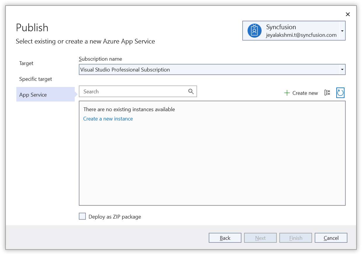 Click create new option