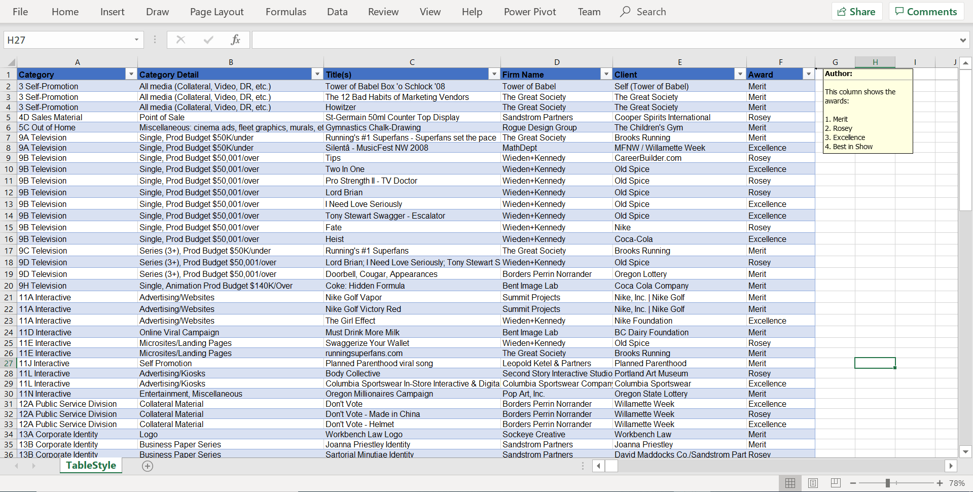 Input excel file.