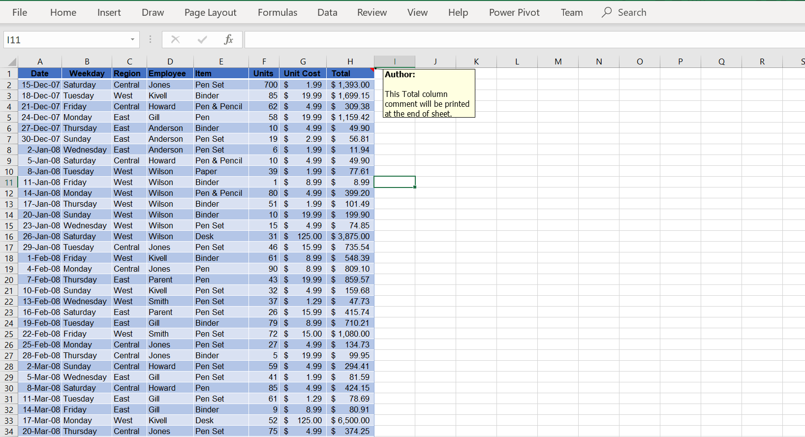 Input excel file.