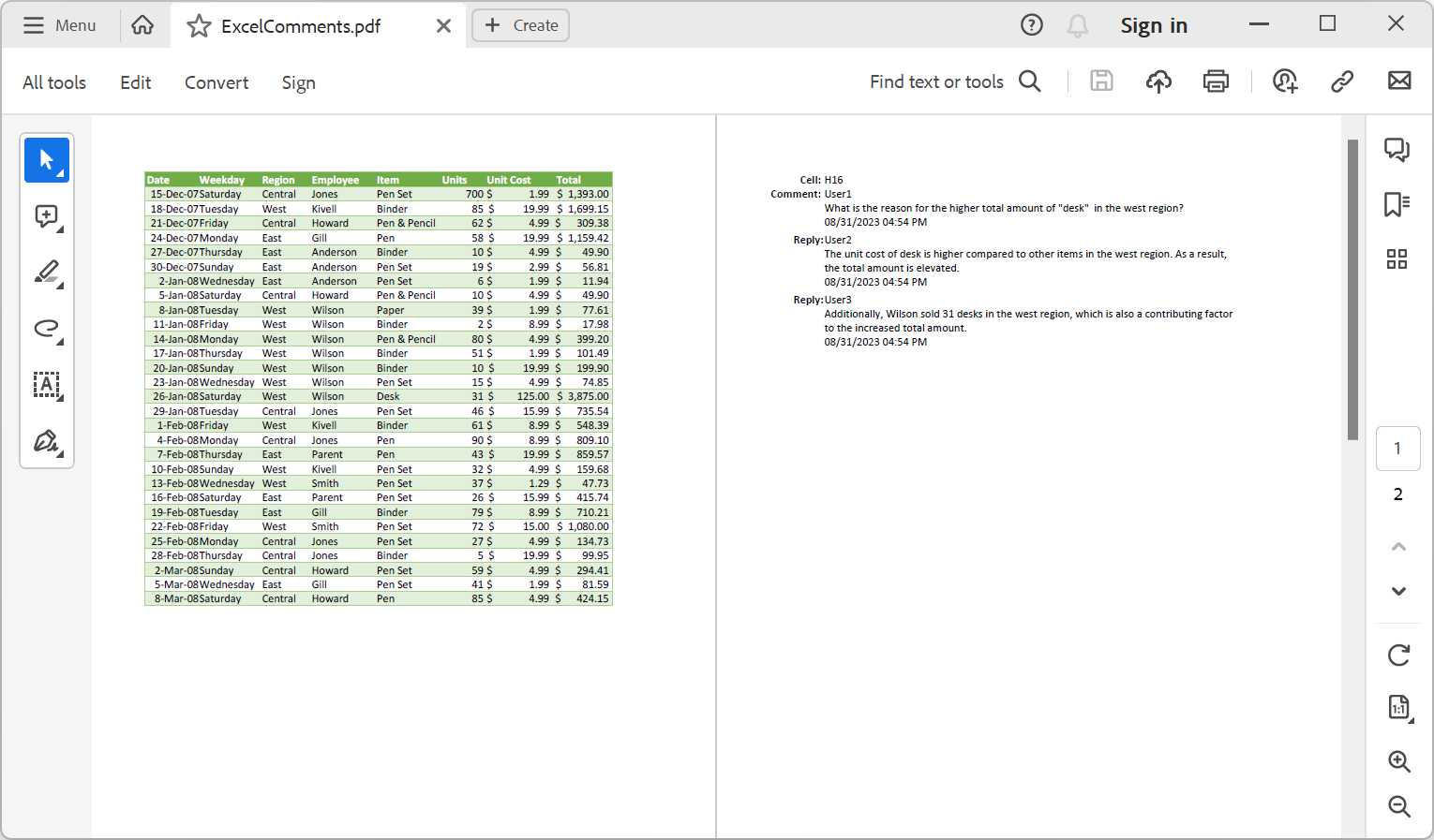 Output pdf file.