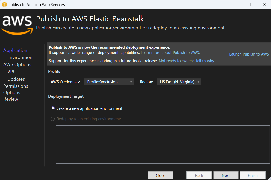 Deployment Target in AWS Ealastic Beanstalk