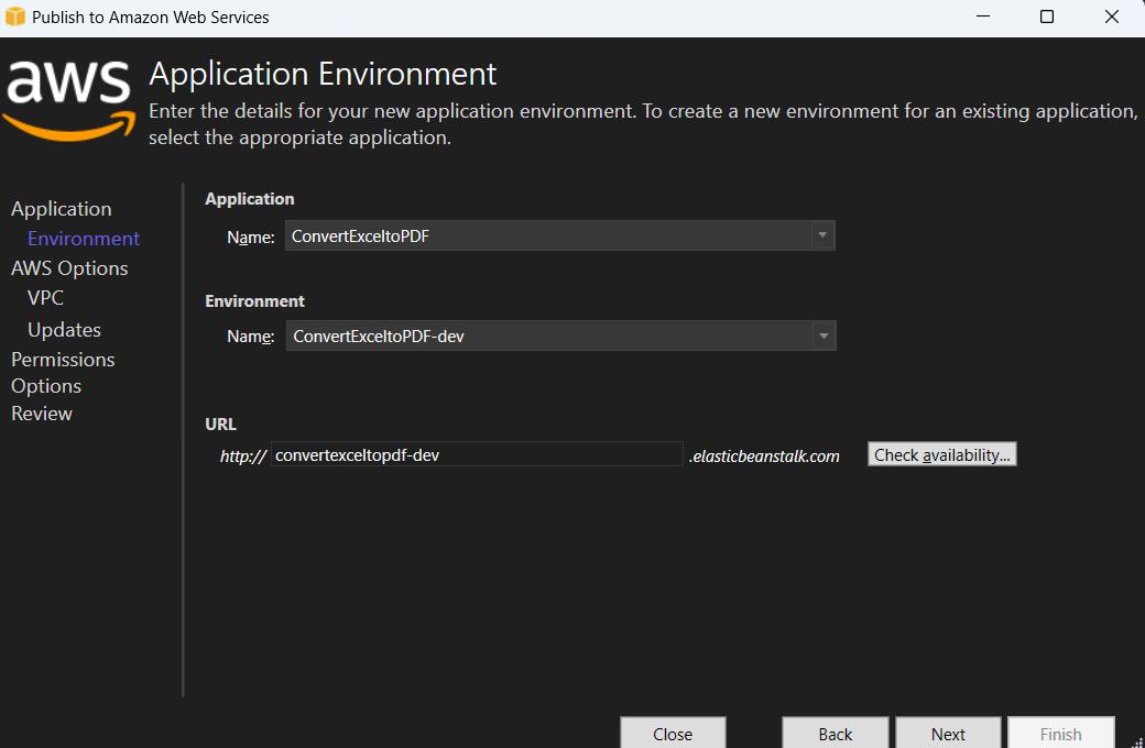 Application Environment in AWS Elastic Beanstalk