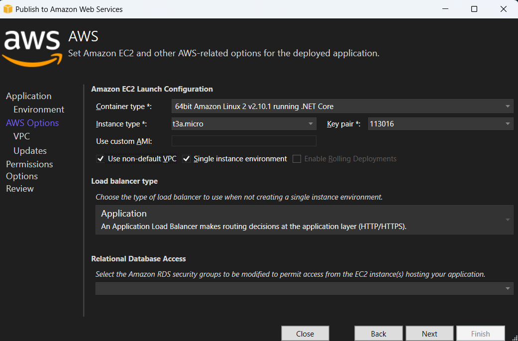 Application Environment in AWS Elastic Beanstalk