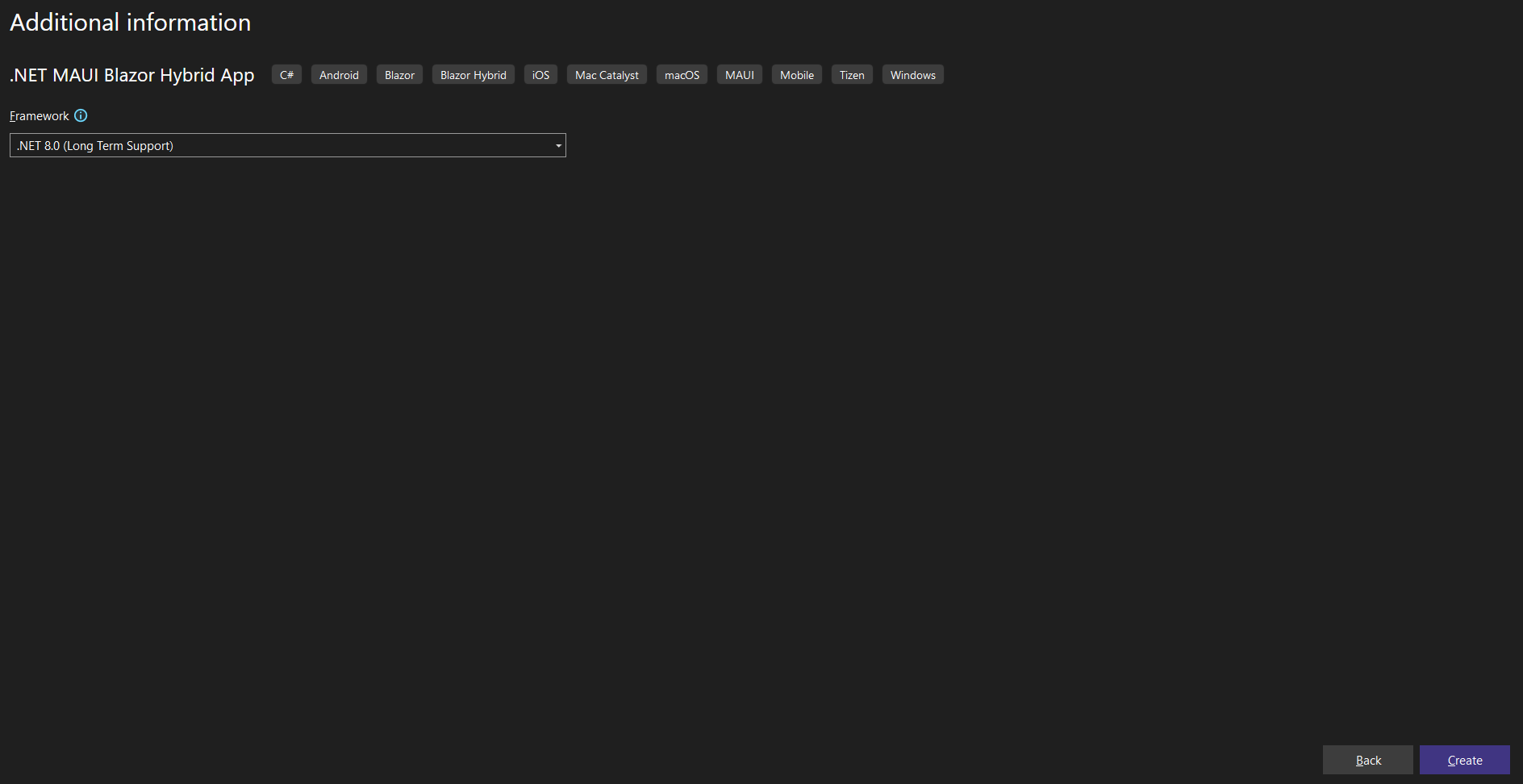 Framework version