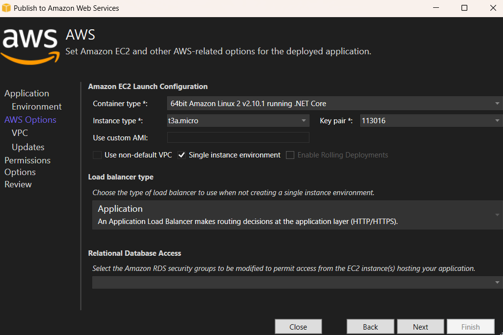 Application Environment in AWS Elastic Beanstalk