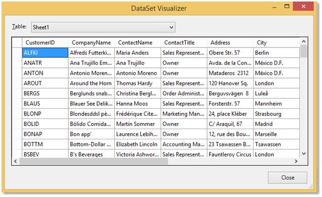 Excel to Data Table