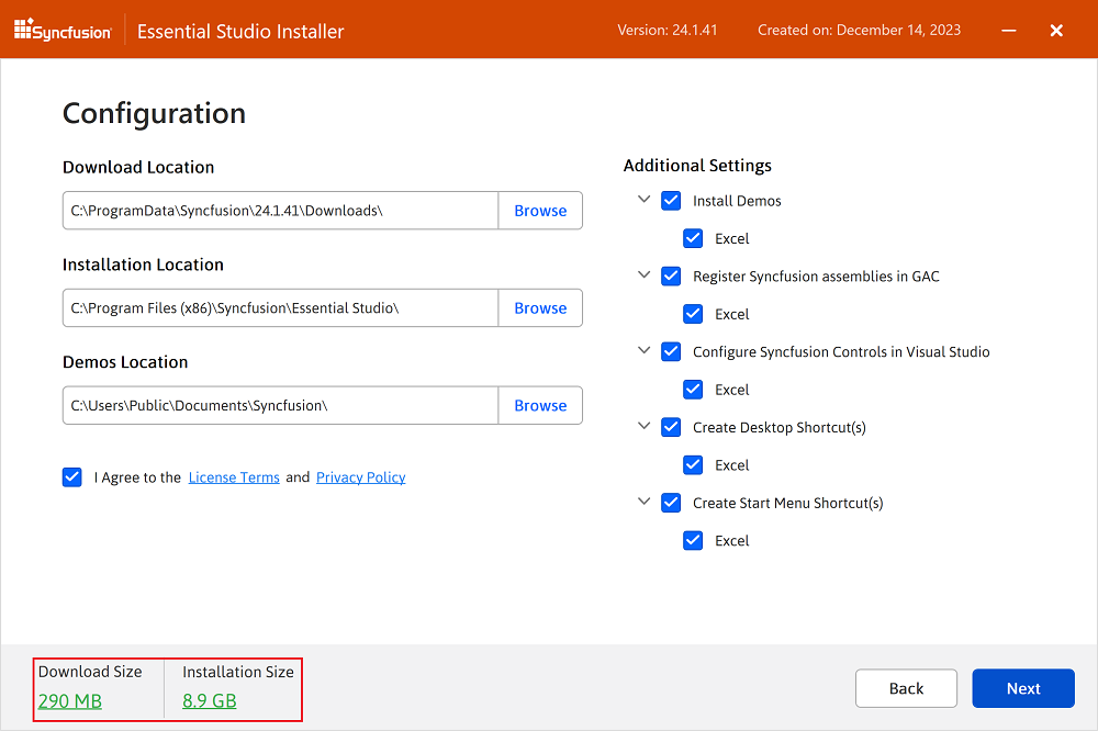 Install and samples location install/uninstall