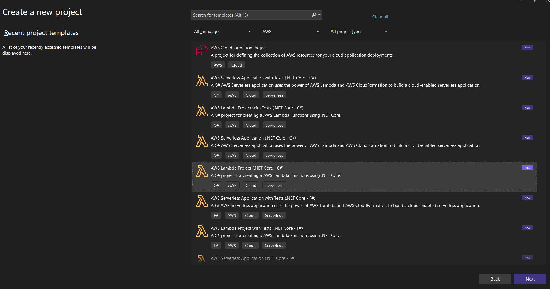 Create AWS Lambda Project