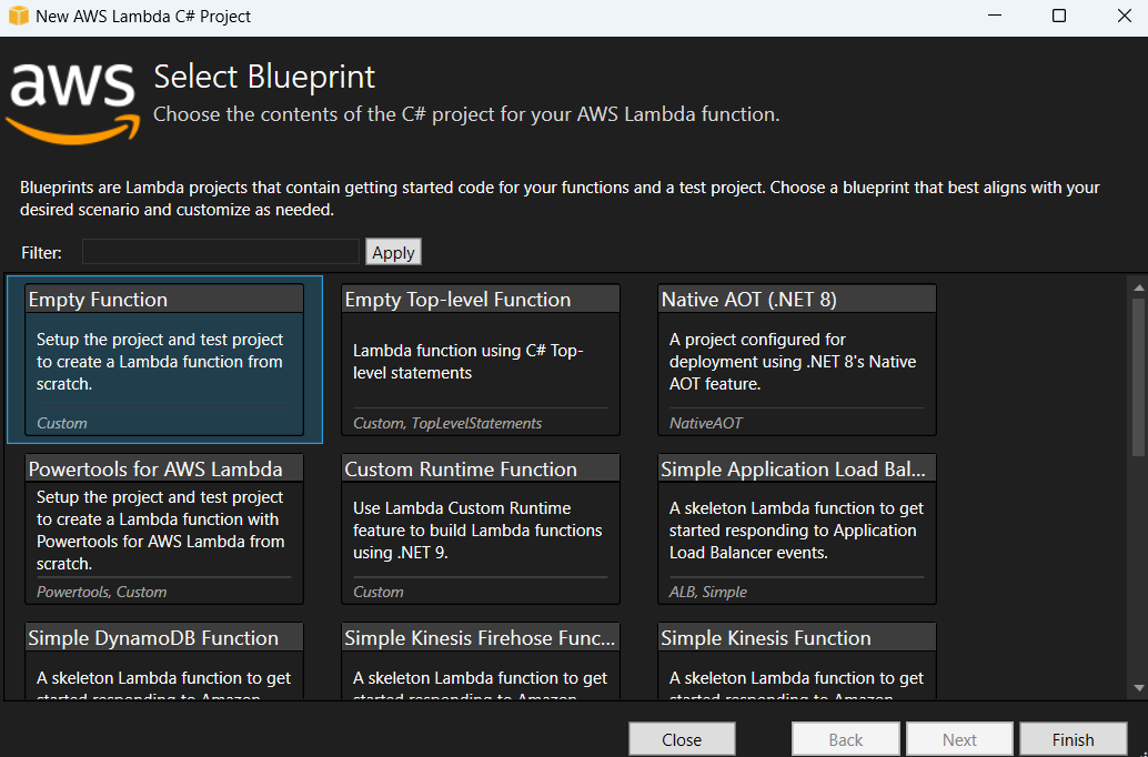 Select Blueprint