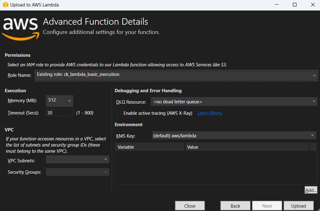 Advanced function details