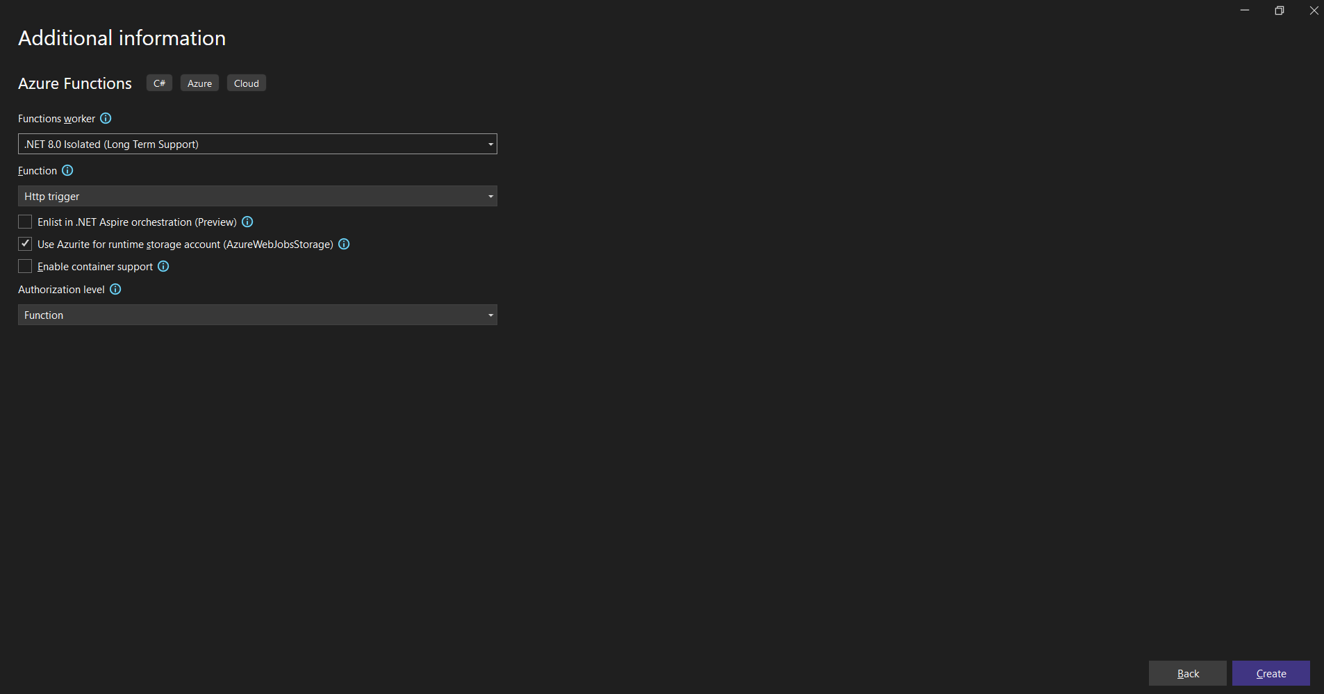 Framework version