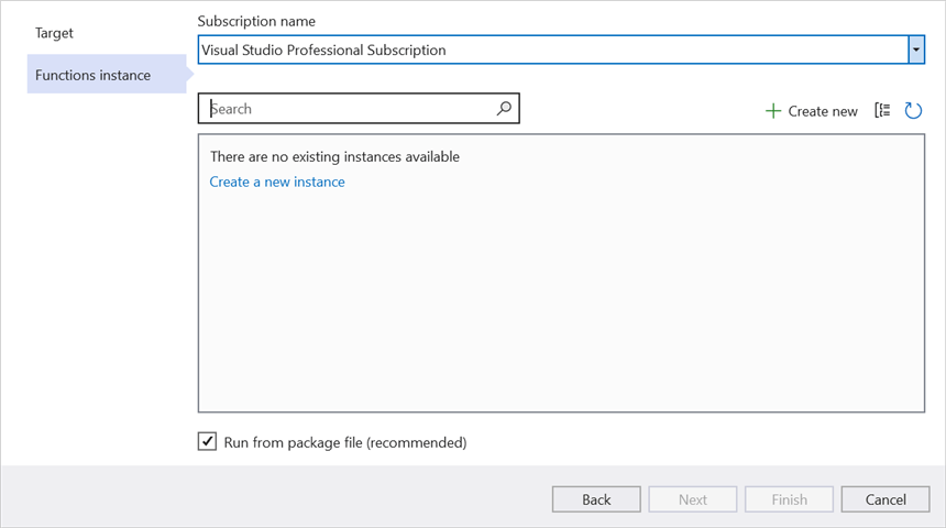 Click create new option